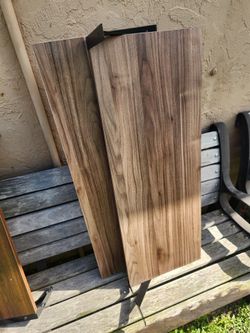wooden shelves