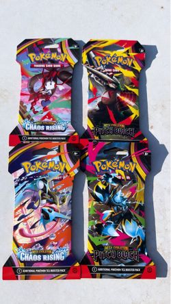 Pokemon Chaos Rising / Pitch Black Booster packs (Lot of 4) TCG