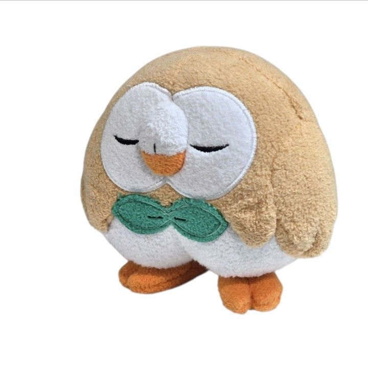 Jazwares Pokémon Sleeping Rowlet 5" Plush Stuffed Animal Pokemon Owl Grass