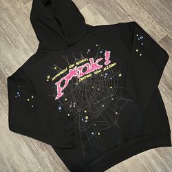 SPIDER HOODIE P*NK SIZE MEDIUM