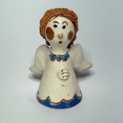 Handmade Pottery Angel Figurine 2-12"
