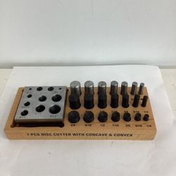 21 Pc Disc Cutter Doming Set Flat Concave Convex Tops 1/4"/0.6 cm to 5/8"/1.6 cm