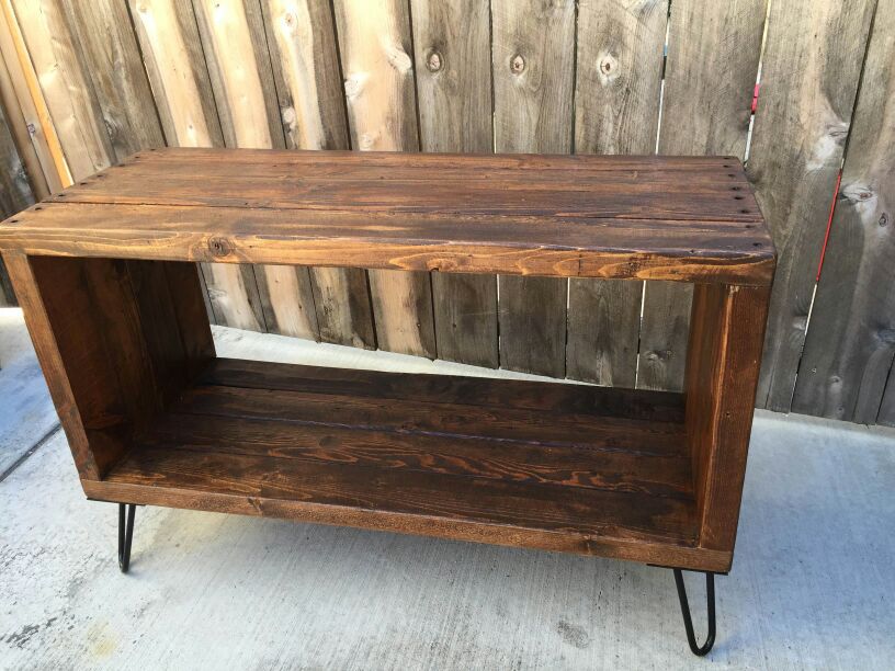 The honey box , consol table , entertainment center, media stand, reclaimed wood, craft furniture,