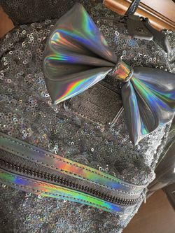 Disney Silver Backpack Loungefly And Purse 