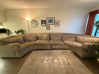 14’ Curved Sectional Sofa