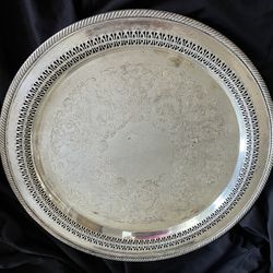 Vintage Wm. Roger Silver Plated 15” Serving Tray