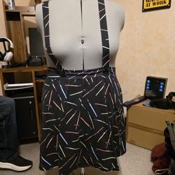 Lightsaber Patterned Suspender Skirt