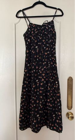 Unbranded Spagetti Strap Black Floral Dress ~ Size XS