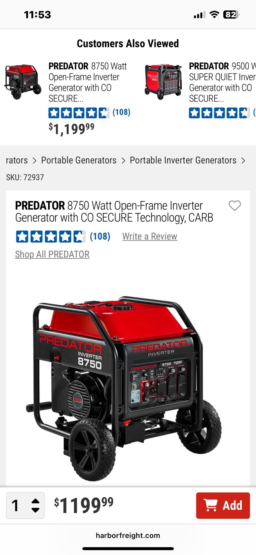 Brand New In Box Predator Generator,All Products : American Fashion Style Bags On Sale
