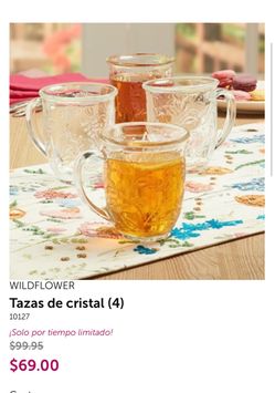 Tazas de wildflower set de 4