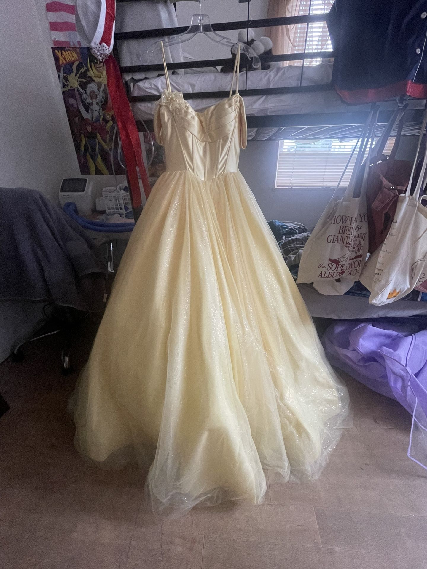 Prom Dress,yellow,size 4