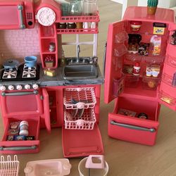 Our Generation by Battat- Gourmet Kitchen (Pink)- Toy, Kitchenette & Accessories