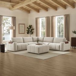 Aiden & Ivy Furniture Paige 6-piece Modular Fabric Sectional $1499.99