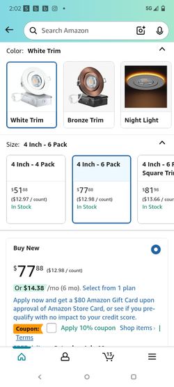 Led Recessed Lights,New In The Box