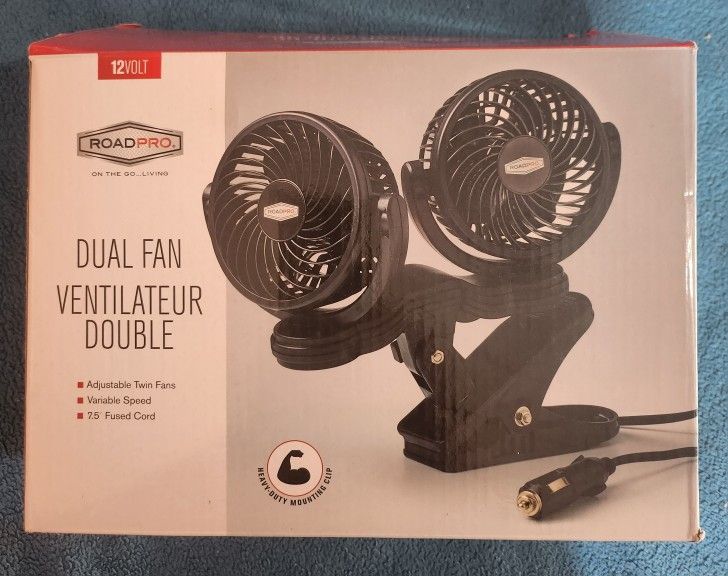 DUAL FAN VENTILATEUR DOUBLE FOR VEHICLE