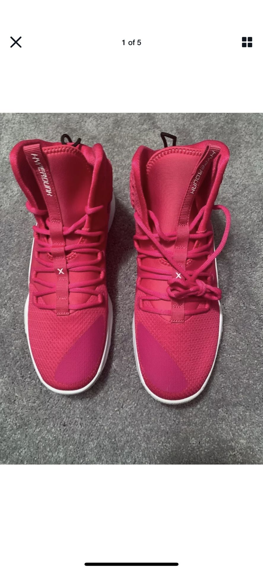 Nike Hyperdunk X TB Pink Cancer Awareness AT3866-609 Men's Size 12