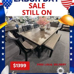 6 Pc Dining Table 