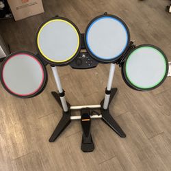 Rock Band Harmonix PS3 PS4 PS5 Drum Set Pads & Stand With Pedal