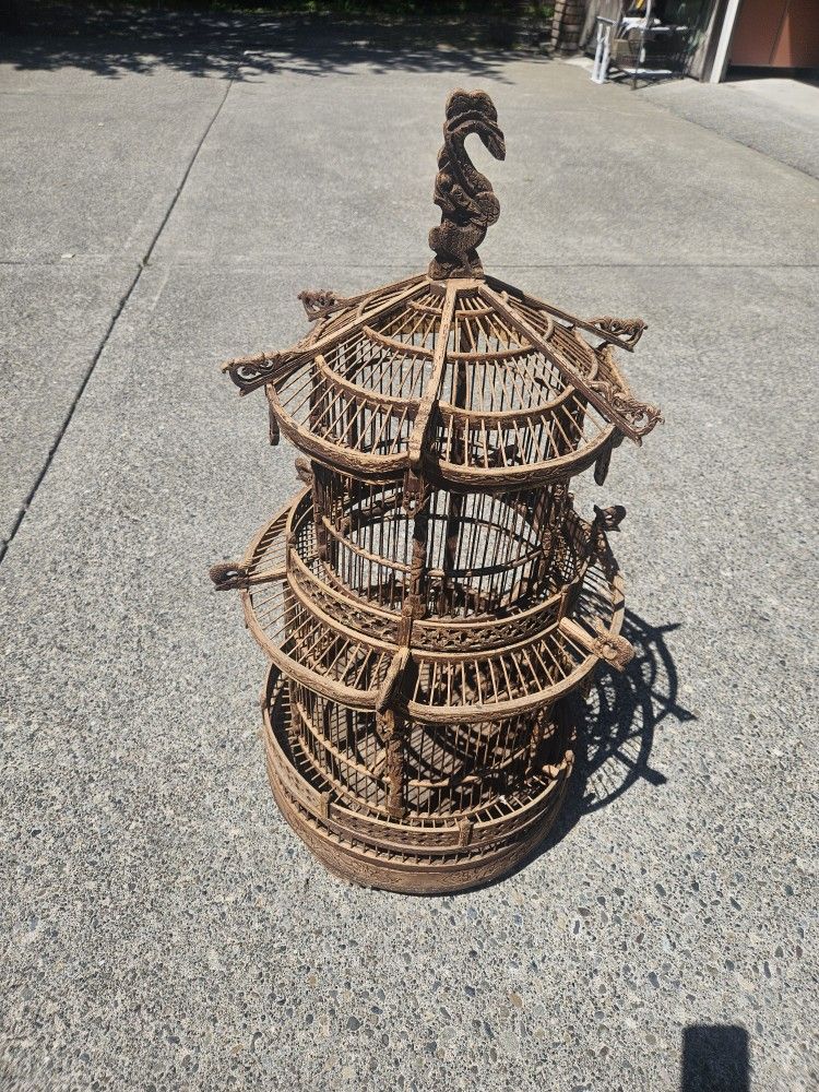 3 Tiered Pagoda Birdcage c 1900