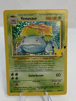 Pokémon TCG - Venusaur 15/102 Holo Celebrations: Classic Collection NM