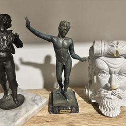 Statue Decor Classic Home Display Plaster Metal