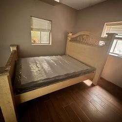 Queen Size Bed With New Spring  Box