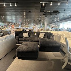 Charcoal 2PC Chaise Sectional Couch