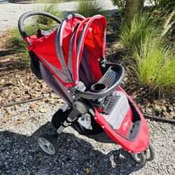City Mini Single Jogging Stroller Red & Black -LiKE NEW! 