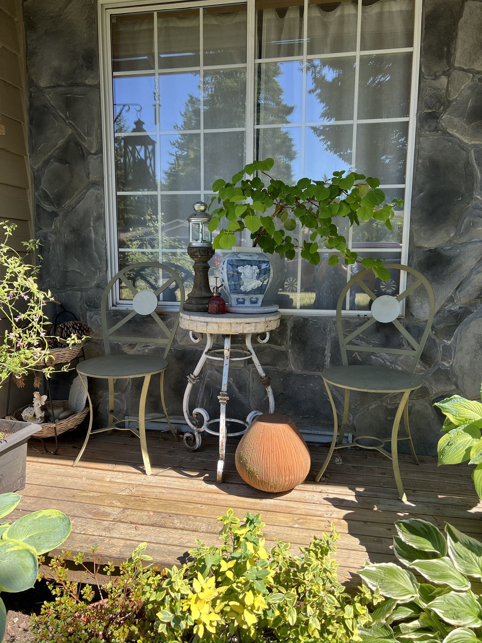 Metal Bistro French Butcher Table And Chairs Rustic Farmhouse Vibes