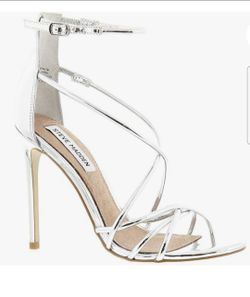 Steve Madden silver strappy heels