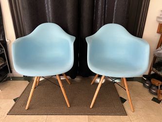 MCM Eames Style Blue Chairs