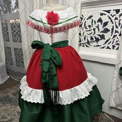 5 De Mayo Dress Vestido Mexicano Talla 3-5