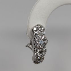 14k White Gold 1.50 APTW Diamond Earrings