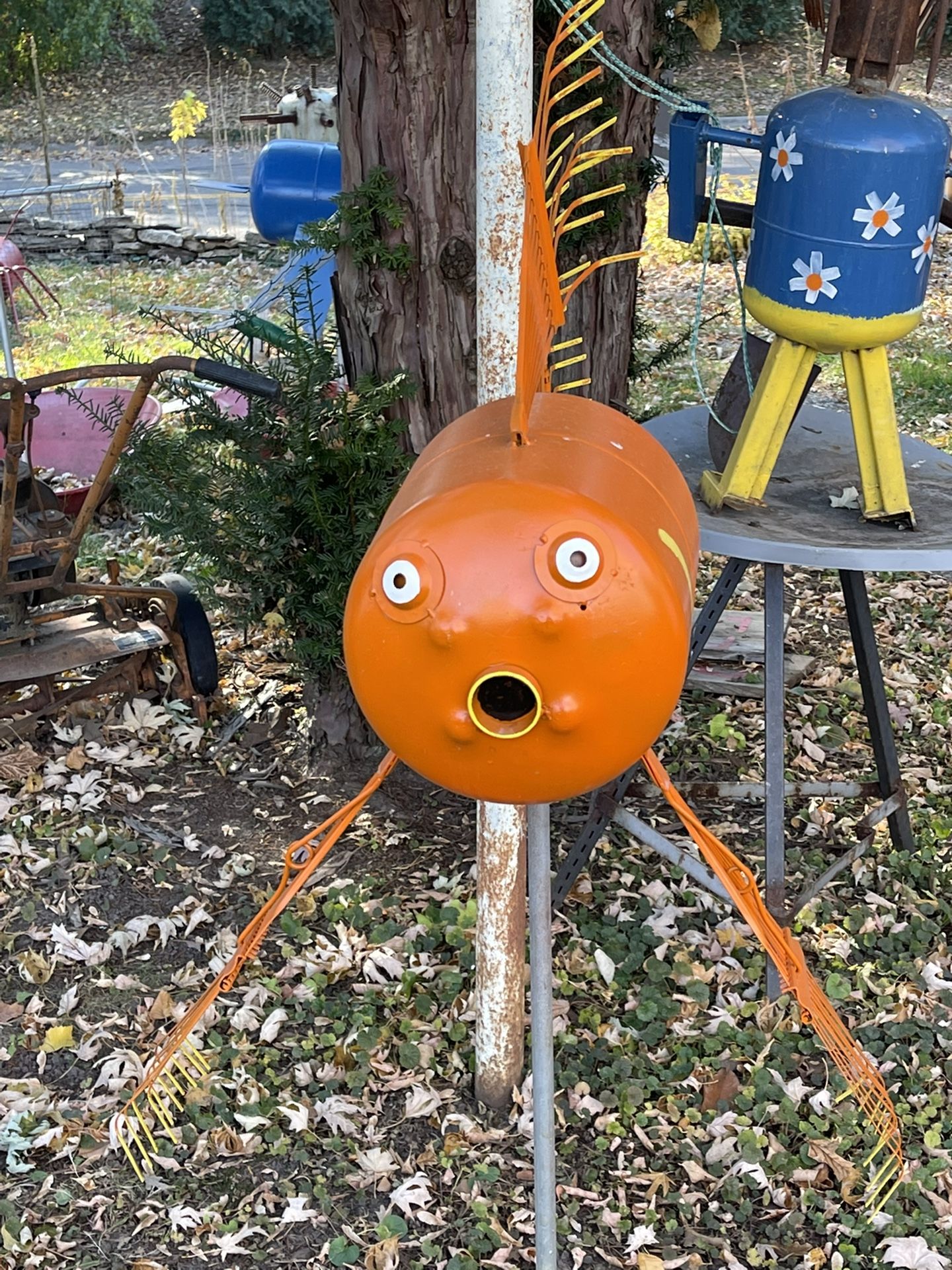 Homemade Goldfish Lawn Ornament