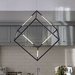 Modern Square Black Chandelier 