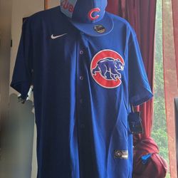 Chicago Cubs  Blue Embroidered Jersey With Tags, no low ballers, you will be ignored 