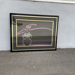 Vintage 80s Wall Art Framed