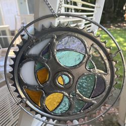 Small Stained Glass Art-Bike