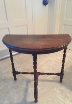 Vintage solid wood end table