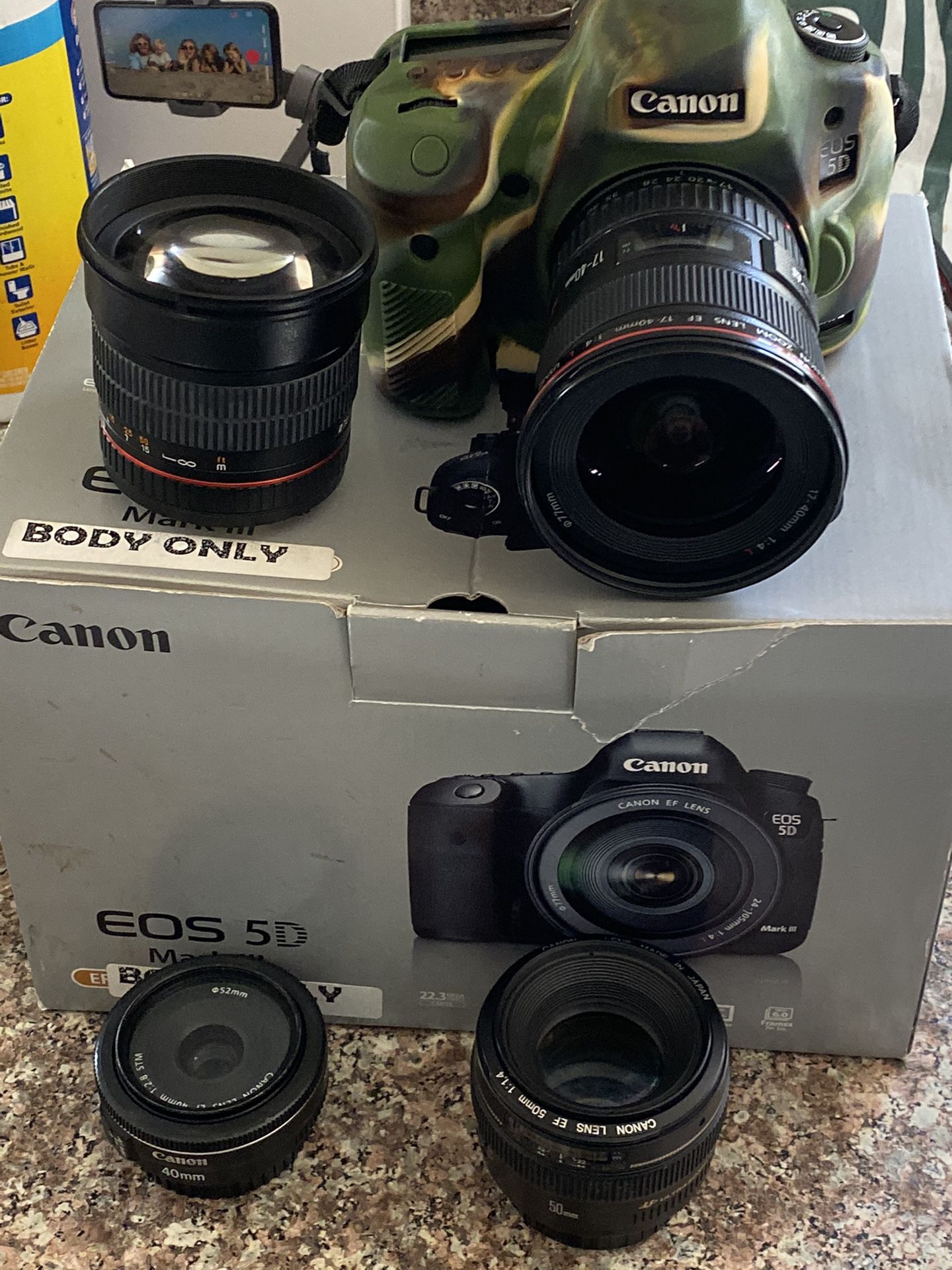 Canon 5d Mark III + 4 lenses *no trades