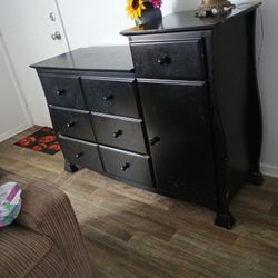 Black Kids Changing Table Dresser