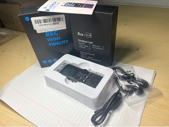 Digital Voice Recorder 8GB, USB Voice Activated Dictaphone, MP3 Player, Audio Recording Device, Built-in Microphone and Speaker for Lectures, Meetings