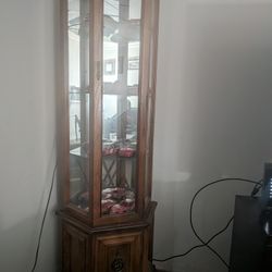 Curio Cabinet With Shelves Lights Up Does Not Include Items Inside
