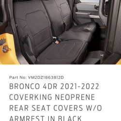 21 FORD BRONCO REAR SEAT COVER