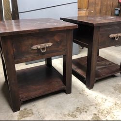 Solid Wood End Tables 