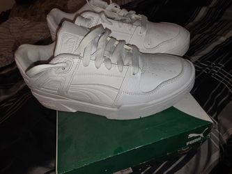 Puma White Low-Top Sneakers