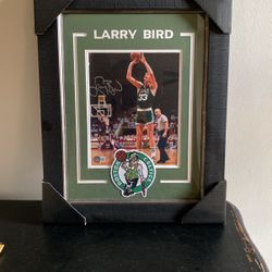 Larry Bird New Autographed Picture Framed w Cert