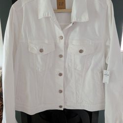 GAP Women's White Denim Jacket 