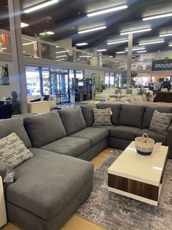 Edenfield Charcoal 3-Piece LAF Chaise Sectional