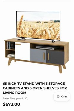 Mid-Century Modern TV Stand Media Console